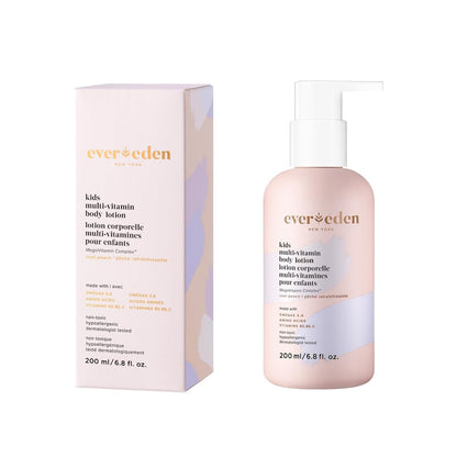 Evereden Kids Multi-Vitamin Body Lotion (6.8 fl.oz. Cool Peach): Gentle & Non-Toxic Moisturizing Kids Lotion | Nourishing & Protective Lotion for Kids