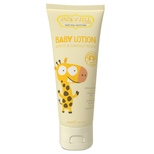 Jack N Jill Natural Bathtime Baby Lotion - Fragrance Free Baby Lotion Hypoallergenic Dermatologically Tested Unscented Body Lotion Baby Lotion for Newborns Vegan - 100 mL (Pack of 1)