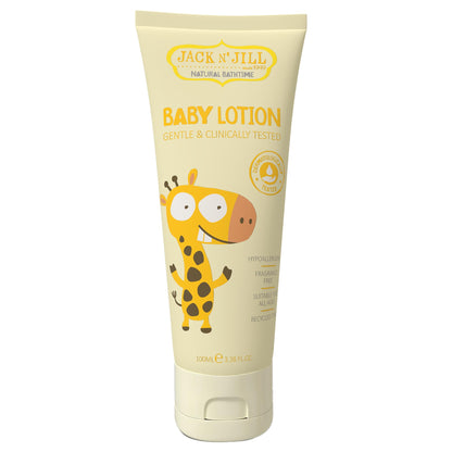 Jack N Jill Natural Bathtime Baby Lotion - Fragrance Free Baby Lotion Hypoallergenic Dermatologically Tested Unscented Body Lotion Baby Lotion for Newborns Vegan - 100 mL (Pack of 1)