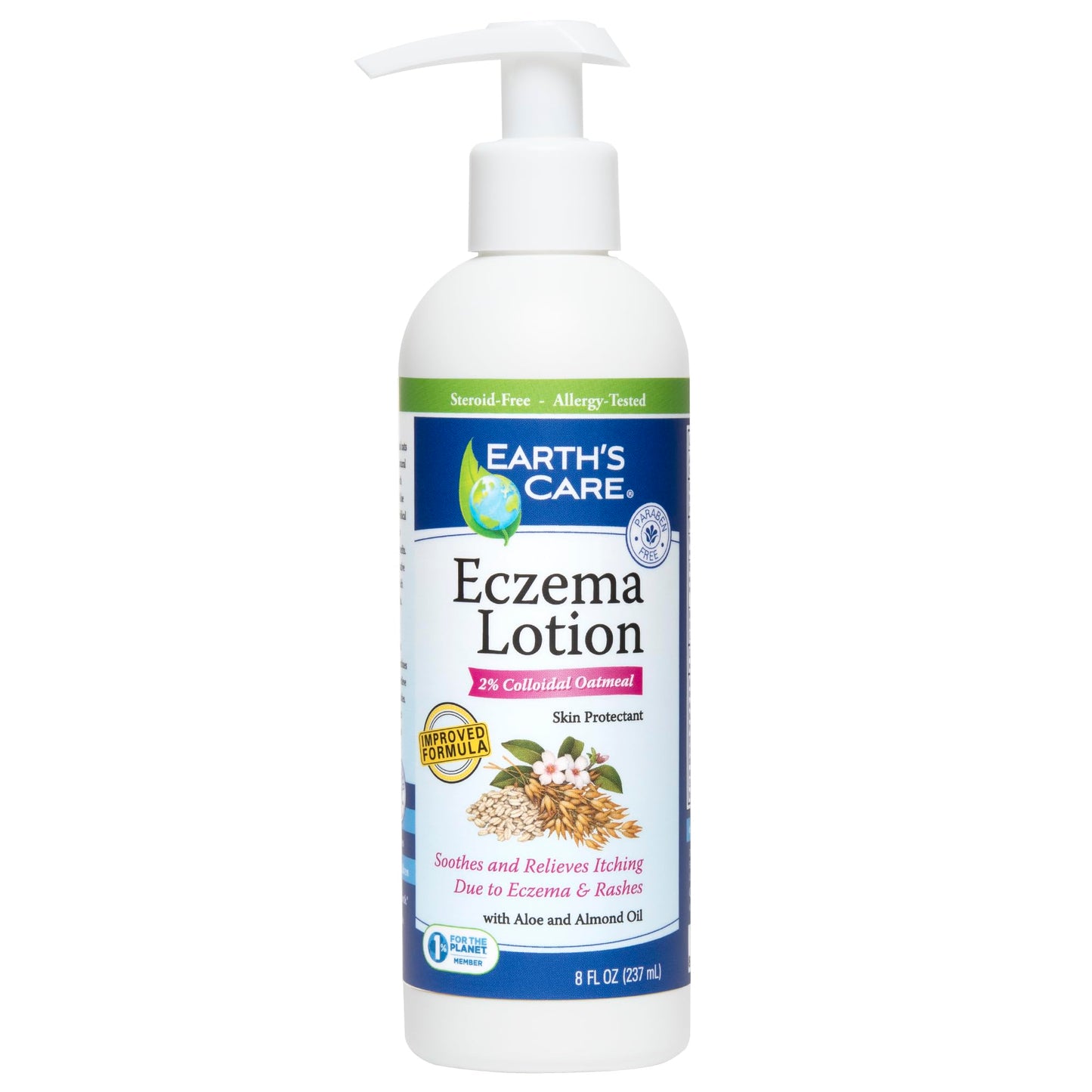 Earths Care Eczema Lotion - Natural Lotion for Eczema - Safe and Mild Eczema Lotion for Adults and Kids - 8 Fl OZ. (237 mL)