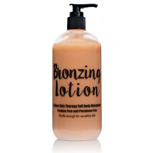 The Lotion Company 24 Hour Skin Therapy Lotion Bronzing Tanning Lotion for Indoor & Outdoor Tanning Full Body Moisturizer Made in USA 16 Ounces
